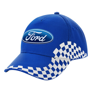 Ford, Adult Ultimate BLUE RACING Cap, (100% COTTON DRILL, ADULT, UNISEX, ONE SIZE)