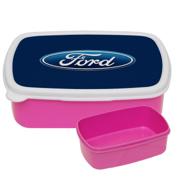 Ford, ΡΟΖ παιδικό δοχείο φαγητού (lunchbox) πλαστικό (BPA-FREE) Lunch Βox M18 x Π13 x Υ6cm