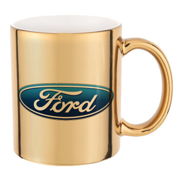 Ford, Mug ceramic, gold mirror, 330ml