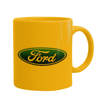Ford, Ceramic coffee mug yellow, 330ml (1pcs)