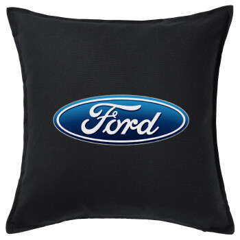 Ford, Sofa cushion black 50x50cm includes filling