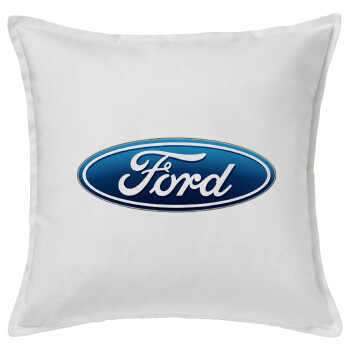 Ford, Μαξιλάρι καναπέ ΛΕΥΚΟ 100% βαμβάκι, περιέχεται το γέμισμα (50x50cm)