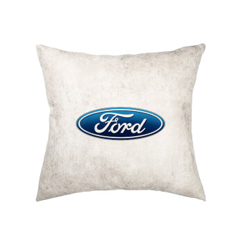 Ford, Μαξιλάρι καναπέ Δερματίνη Γκρι 40x40cm με γέμισμα