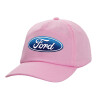 Adult Baseball Cap, 100% Cotton, PINK (COTTON, ADULT, UNISEX, ONE SIZE)