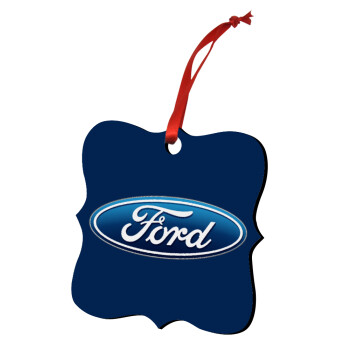 Ford, Χριστουγεννιάτικο στολίδι polygon ξύλινο 7.5cm