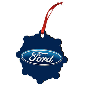 Ford, Στολίδι Χριστουγεννιάτικο στολίδι snowflake ξύλινο 7.5cm