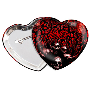Slayer, Κονκάρδα παραμάνα καρδιά (57x52mm)