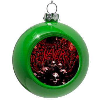 Slayer, Green Christmas tree ornament bauble 8cm