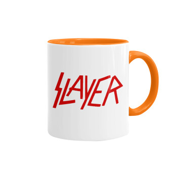 Slayer, Mug colored orange, ceramic, 330ml