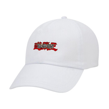 Yu-Gi-Oh, Adult Baseball Cap White 5-panel (POLYESTER, ADULT, UNISEX, ONE SIZE)