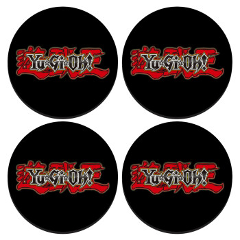 Yu-Gi-Oh, SET of 4 round wooden coasters (9cm)