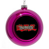 Purple Christmas tree ornament bauble 8cm