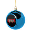 Blue Christmas tree ball ornament 8cm