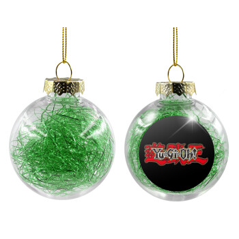 Yu-Gi-Oh, Transparent Christmas tree ball ornament with green filling 8cm