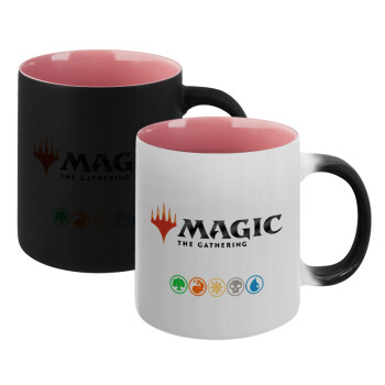 Magic the Gathering, Κούπα Μαγική εσωτερικό ΡΟΖ, κεραμική 330ml που αλλάζει χρώμα με το ζεστό ρόφημα