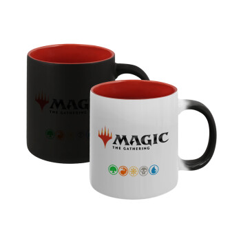 Magic the Gathering, Κούπα Μαγική εσωτερικό κόκκινο, κεραμική, 330ml που αλλάζει χρώμα με το ζεστό ρόφημα (1 τεμάχιο)