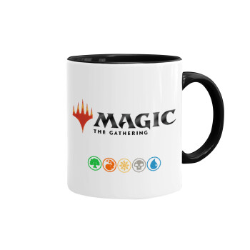 Magic the Gathering, Κούπα χρωματιστή μαύρη, κεραμική, 330ml