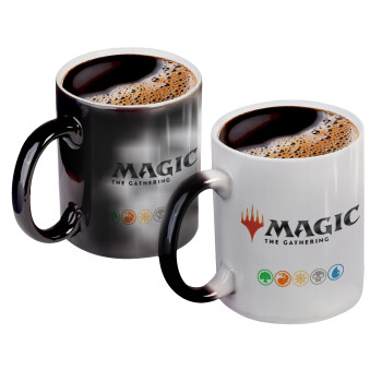 Magic the Gathering, Color changing magic Mug, ceramic, 330ml when adding hot liquid inside, the black colour desappears (1 pcs)