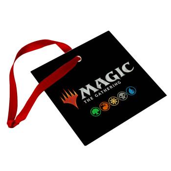 Magic the Gathering, Christmas ornament, glass square ornament 9x9cm