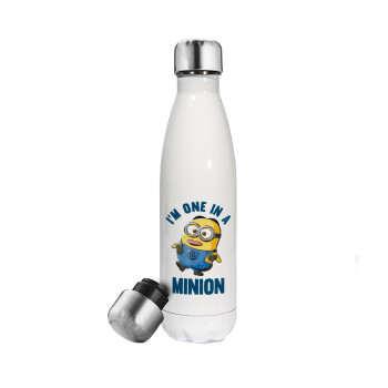I'm one in a minion, Metal mug thermos White (Stainless steel), double wall, 500ml