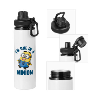 I'm one in a minion, Metal water bottle with safety cap, aluminum 850ml