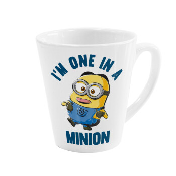 I'm one in a minion, Κούπα κωνική Latte Λευκή, κεραμική, 300ml