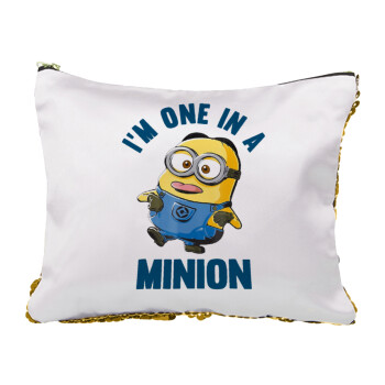 I'm one in a minion, Τσαντάκι νεσεσέρ με πούλιες (Sequin) Χρυσό