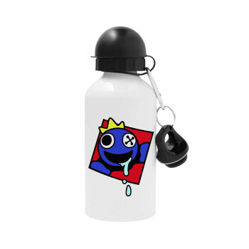 Blue, Rainbow friends, Metal water bottle, White, aluminum 500ml