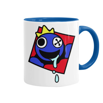 Blue, Rainbow friends, Mug colored blue, ceramic, 330ml