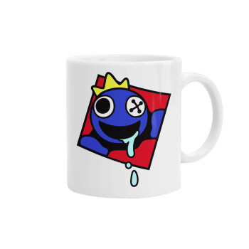 Blue, Rainbow friends, Ceramic coffee mug, 330ml (1pcs)