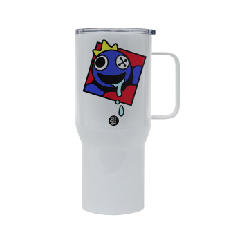 Blue, Rainbow friends, Tumbler με καπάκι, διπλού τοιχώματος (θερμό) 750L