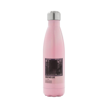 Tom Odell, another love, Metal mug thermos Pink Iridiscent (Stainless steel), double wall, 500ml