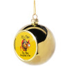 Golden Christmas tree ball ornament 8cm