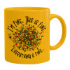 Ceramic coffee mug yellow