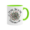 Mug colored light green, ceramic, 330ml