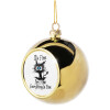 Golden Christmas tree ball ornament 8cm