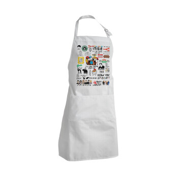 Friends, Adult Chef Apron (with sliders and 2 pockets)