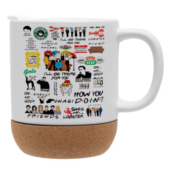 Friends, Ceramic coffee mug Cork (MAT), 330ml (1pcs)