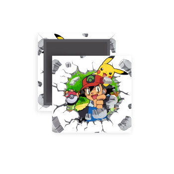 Pokemon brick, Μαγνητάκι ψυγείου τετράγωνο διάστασης 5x5cm