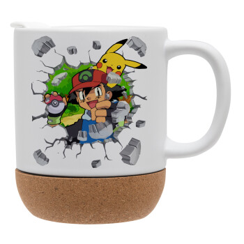 Pokemon brick, Ceramic coffee mug Cork (MAT), 330ml (1pcs)