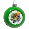 Green Christmas tree ornament bauble 8cm