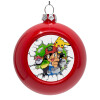 Red Christmas tree ornament bauble 8cm