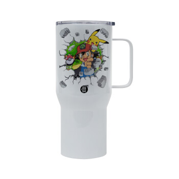 Pokemon brick, Mega Stainless steel Tumbler with lid, double wall 750L