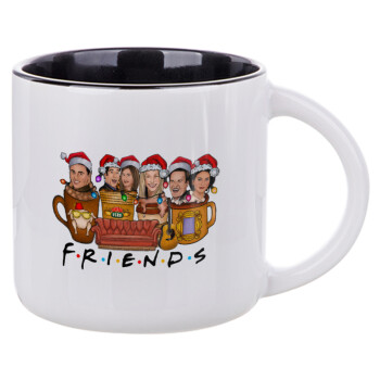 FRIENDS xmas, Κούπα κεραμική 400ml Λευκή/Μαύρη