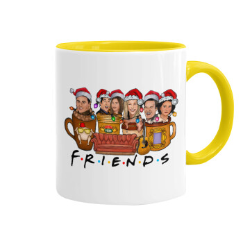 FRIENDS xmas, Mug colored yellow, ceramic, 330ml