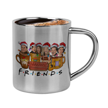 FRIENDS xmas, Double-wall metal cup for espresso (220ml)