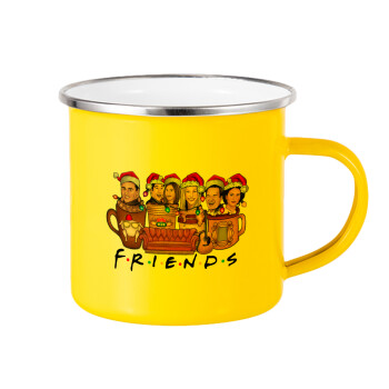 FRIENDS xmas, Yellow Enamel Metallic Cup 360ml