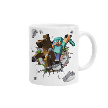 Minecraft brick, Ceramic coffee mug, 330ml (1pcs)