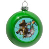 Green Christmas tree ornament bauble 8cm