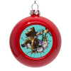 Red Christmas tree ornament bauble 8cm